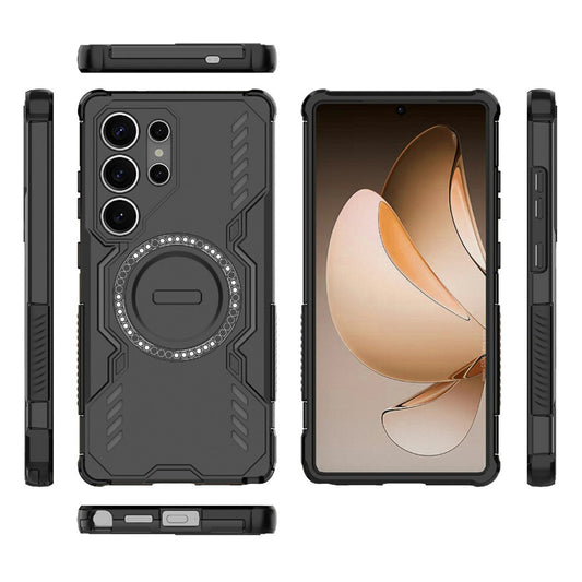 Capa MagSafe para Samsung Galaxy S25 Ultra S938, Techsuit, ArmorMag, Preta