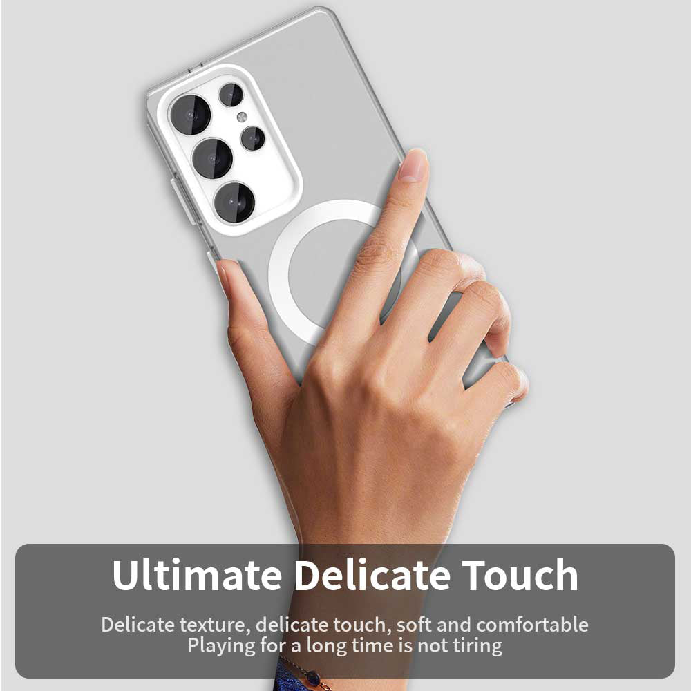 Capa MagSafe para Samsung Galaxy S25 Ultra S938, Techsuit, CandyCase, Branca