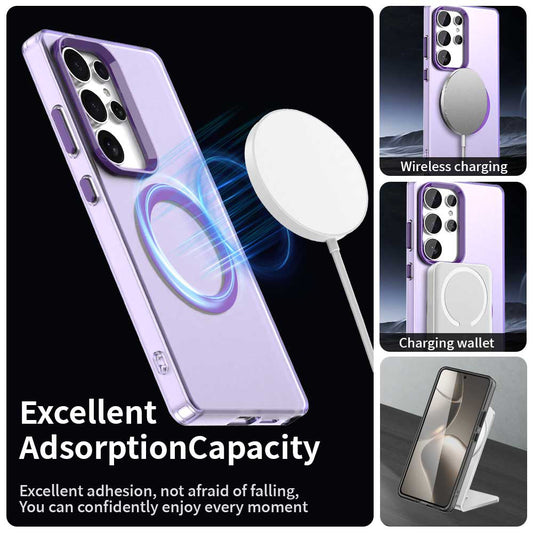 Capa MagSafe para Samsung Galaxy S25 Ultra S938, Techsuit, CandyCase, Roxo