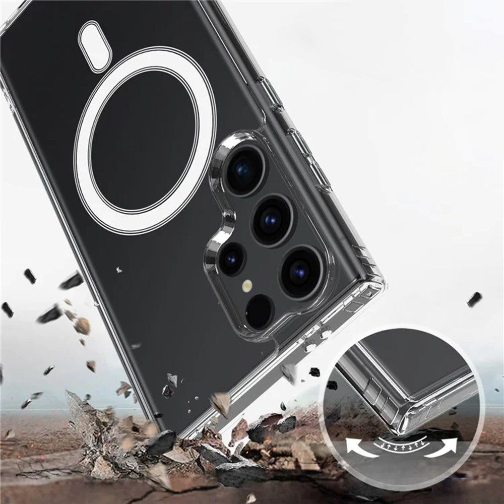 Capa MagSafe para Samsung Galaxy S25 Ultra S938, Techsuit, Pro, Transparente