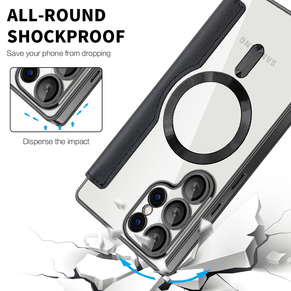 Capa MagSafe para Samsung Galaxy S25 Ultra S938, Techsuit, SmartMag Book, Preta
