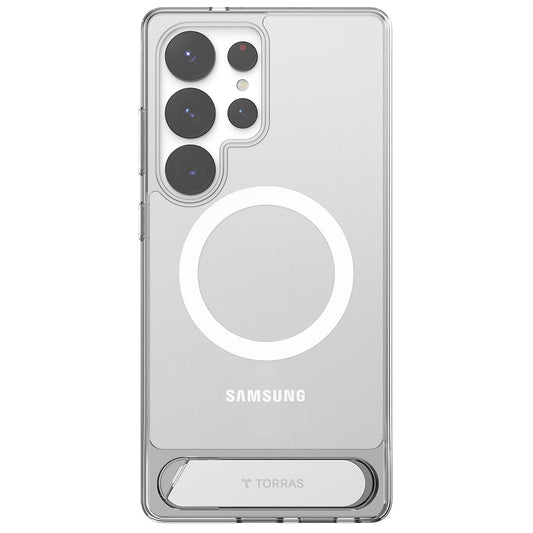 Capa MagSafe para Samsung Galaxy S25 Ultra S938, Torras, Pstand, Transparente