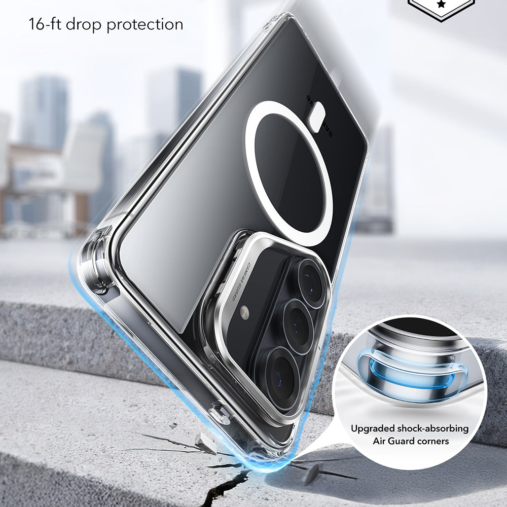 Capa MagSafe para Samsung Galaxy S26 S942, ESR, Classic Hybrid Kickstand, Transparente
