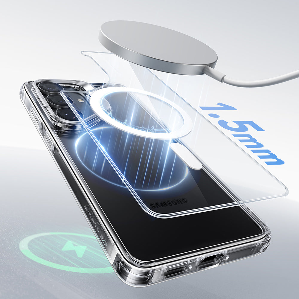 Capa MagSafe para Samsung Galaxy S26 S942, ESR, Classic Hybrid Kickstand, Transparente