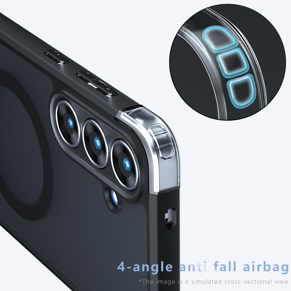 Capa MagSafe para Samsung Galaxy S26 FE S741, Techsuit, PureFrost, Preto Satinado