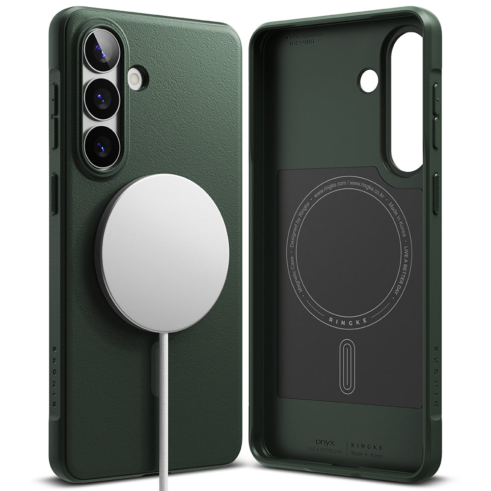 Capa MagSafe para Samsung Galaxy S26 Plus, Ringke, Onyx, Verde Escuro