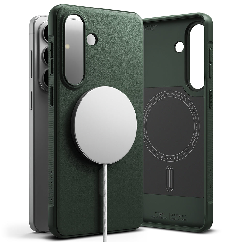 Capa MagSafe para Samsung Galaxy S26 Plus, Ringke, Onyx, Verde Escuro