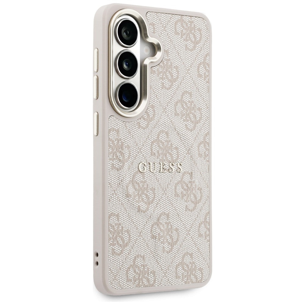 Capa MagSafe para Samsung Galaxy S26 Plus S947, Guess, Anel Relevo 4G, Rosa