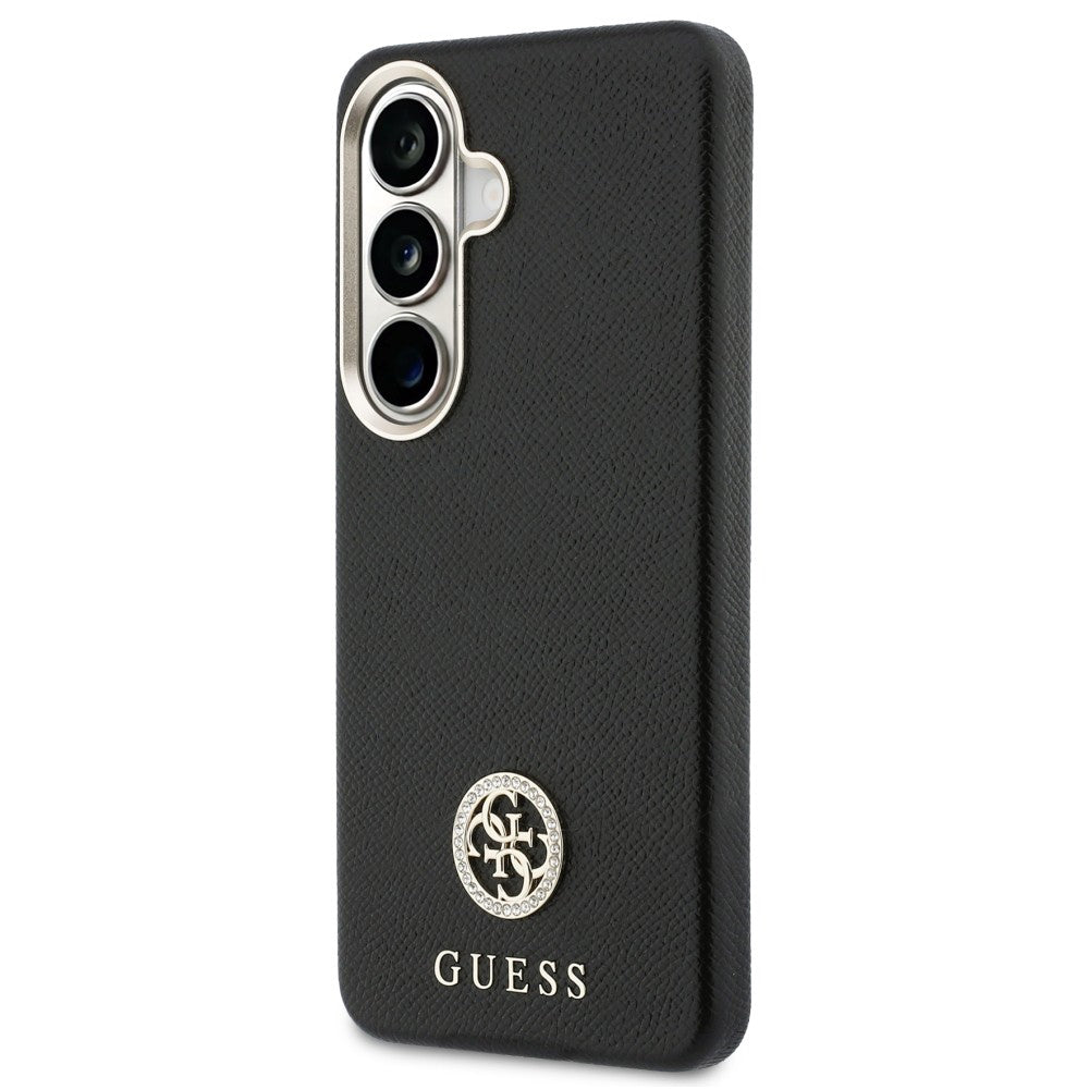 Capa MagSafe para Samsung Galaxy S26 Plus S947, Guess, Rhinestone Round Logo, Preta