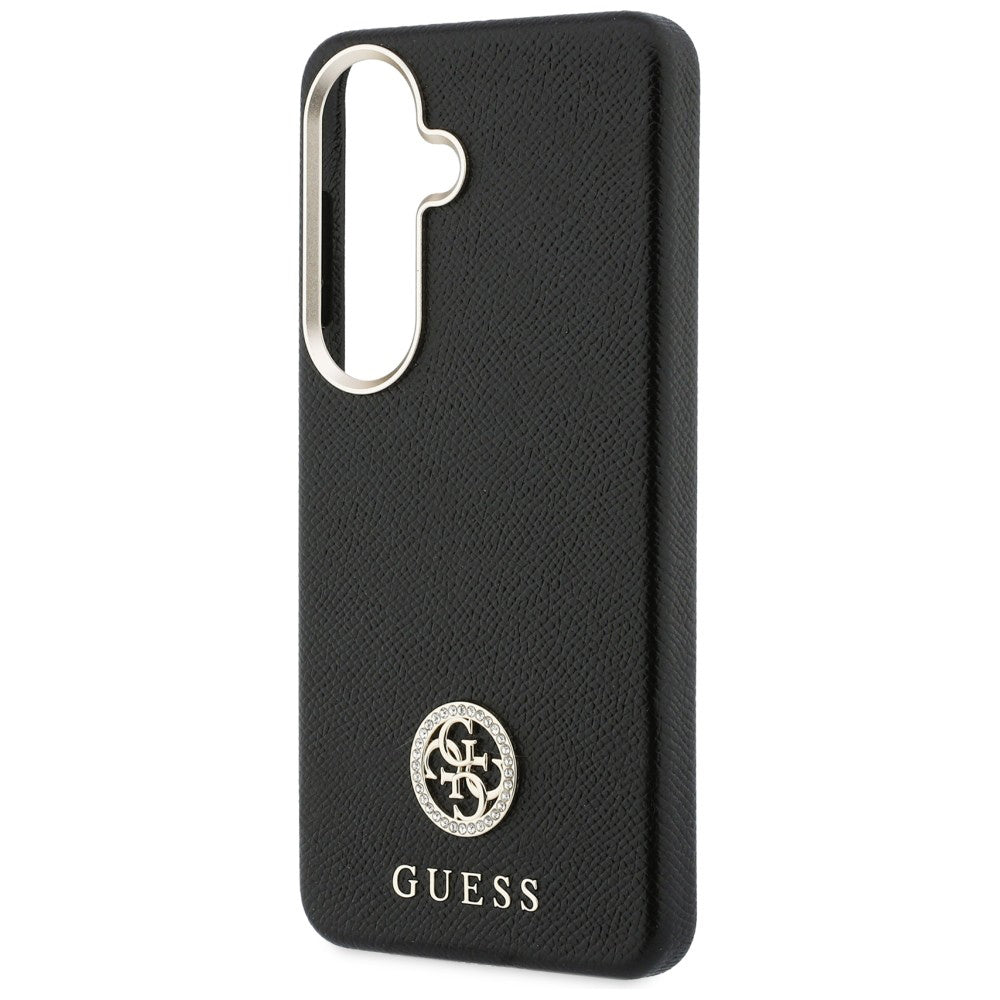 Capa MagSafe para Samsung Galaxy S26 Plus S947, Guess, Rhinestone Round Logo, Preta