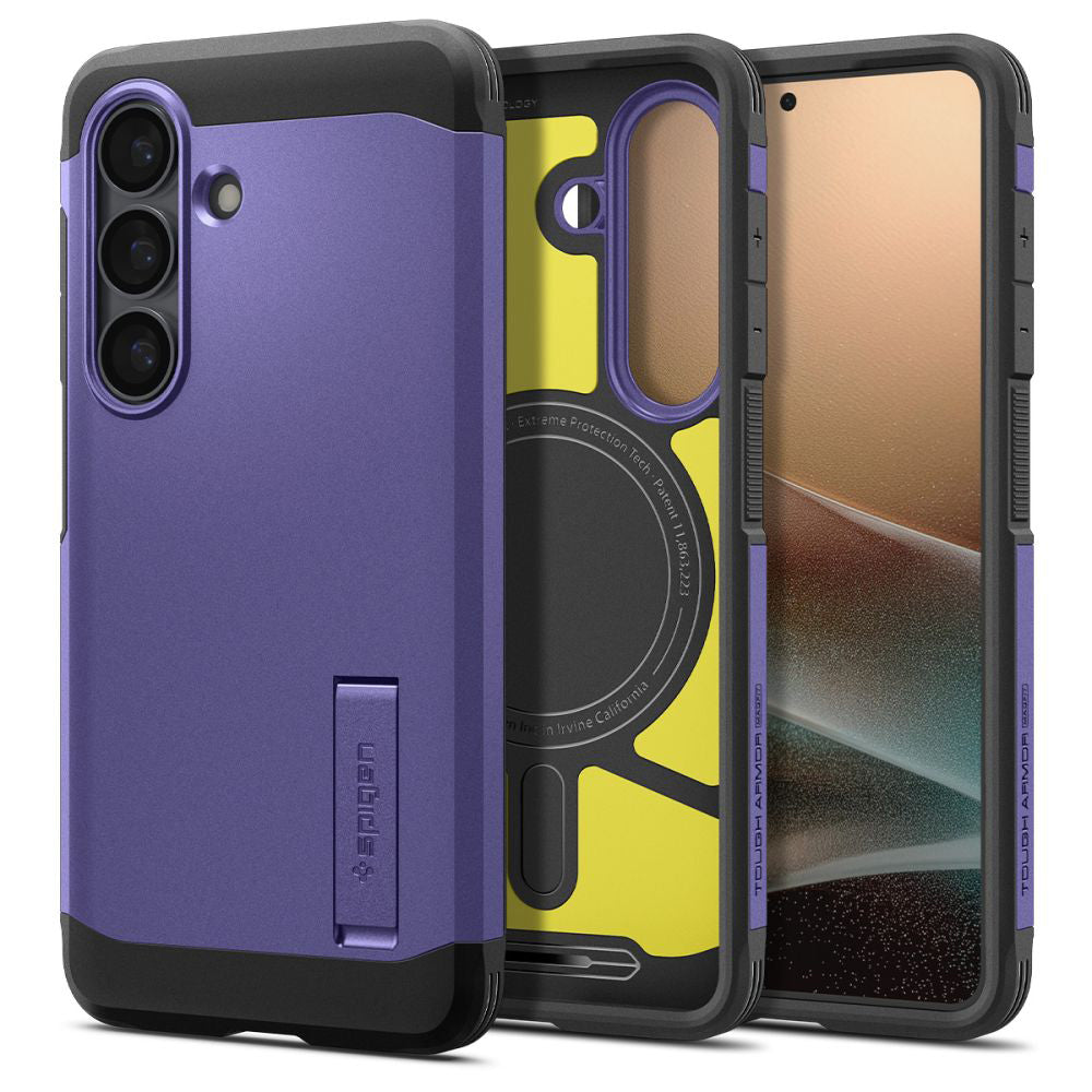 Capa MagSafe para Samsung Galaxy S26 Plus S947, Spigen, Tough Armor, Roxo ACS11215