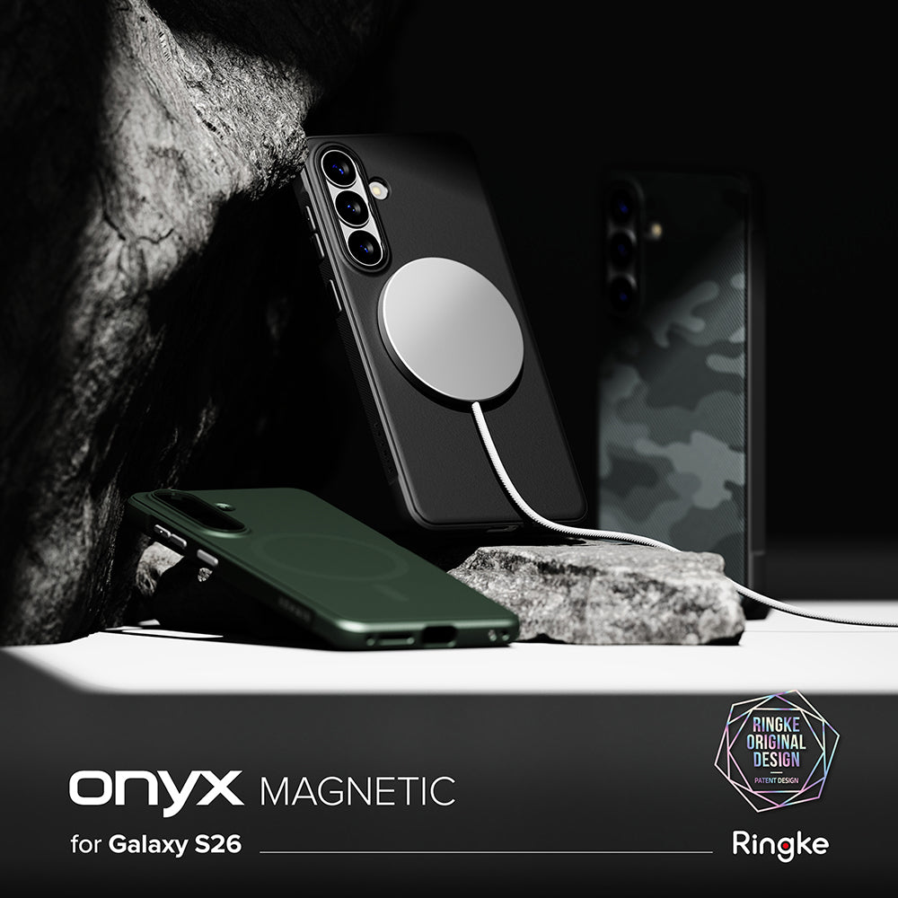 Capa MagSafe para Samsung Galaxy S26 S942, Ringke, Onyx, Preta