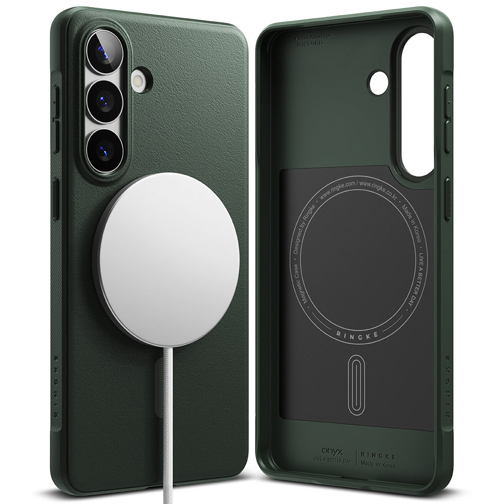 Capa MagSafe para Samsung Galaxy S26, Ringke, Onyx, Verde Escuro
