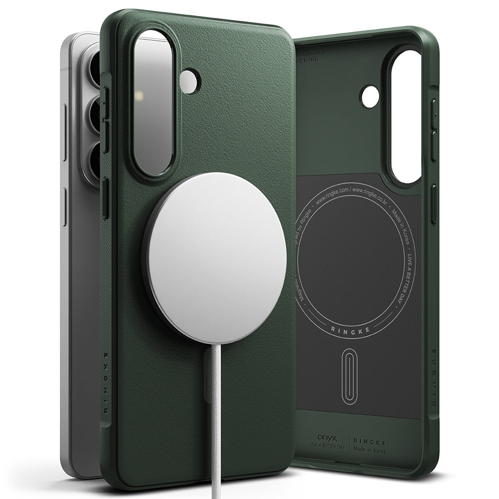 Capa MagSafe para Samsung Galaxy S26, Ringke, Onyx, Verde Escuro