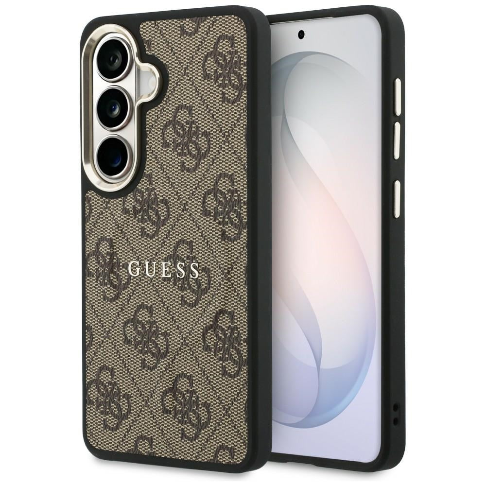 Capa MagSafe para Samsung Galaxy S26 S942, Guess, 4G Embossed Ring, Marrom