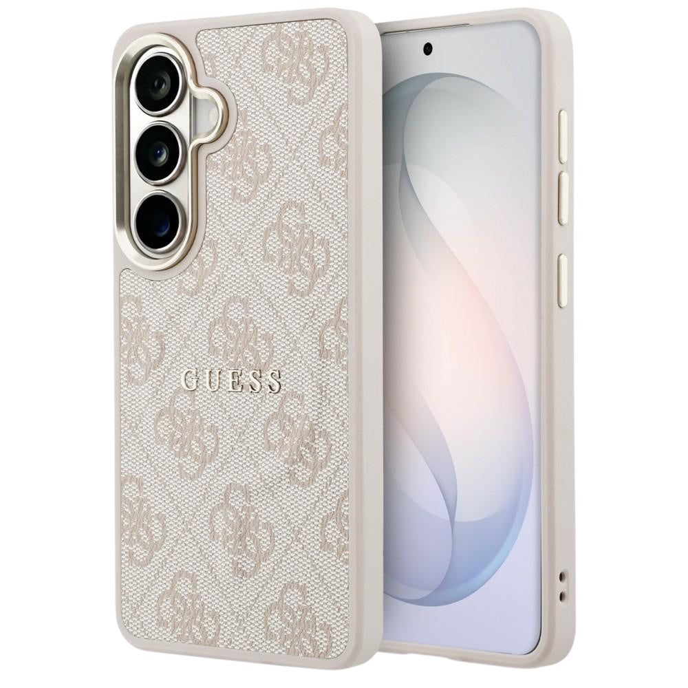 Capa MagSafe para Samsung Galaxy S26 S942, Guess, 4G Embossed Ring, Rosa