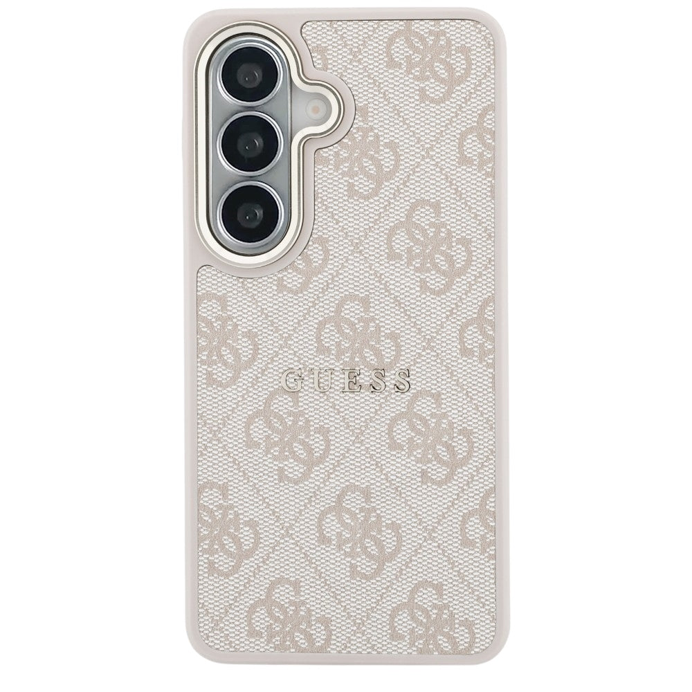 Capa MagSafe para Samsung Galaxy S26 S942, Guess, 4G Embossed Ring, Rosa