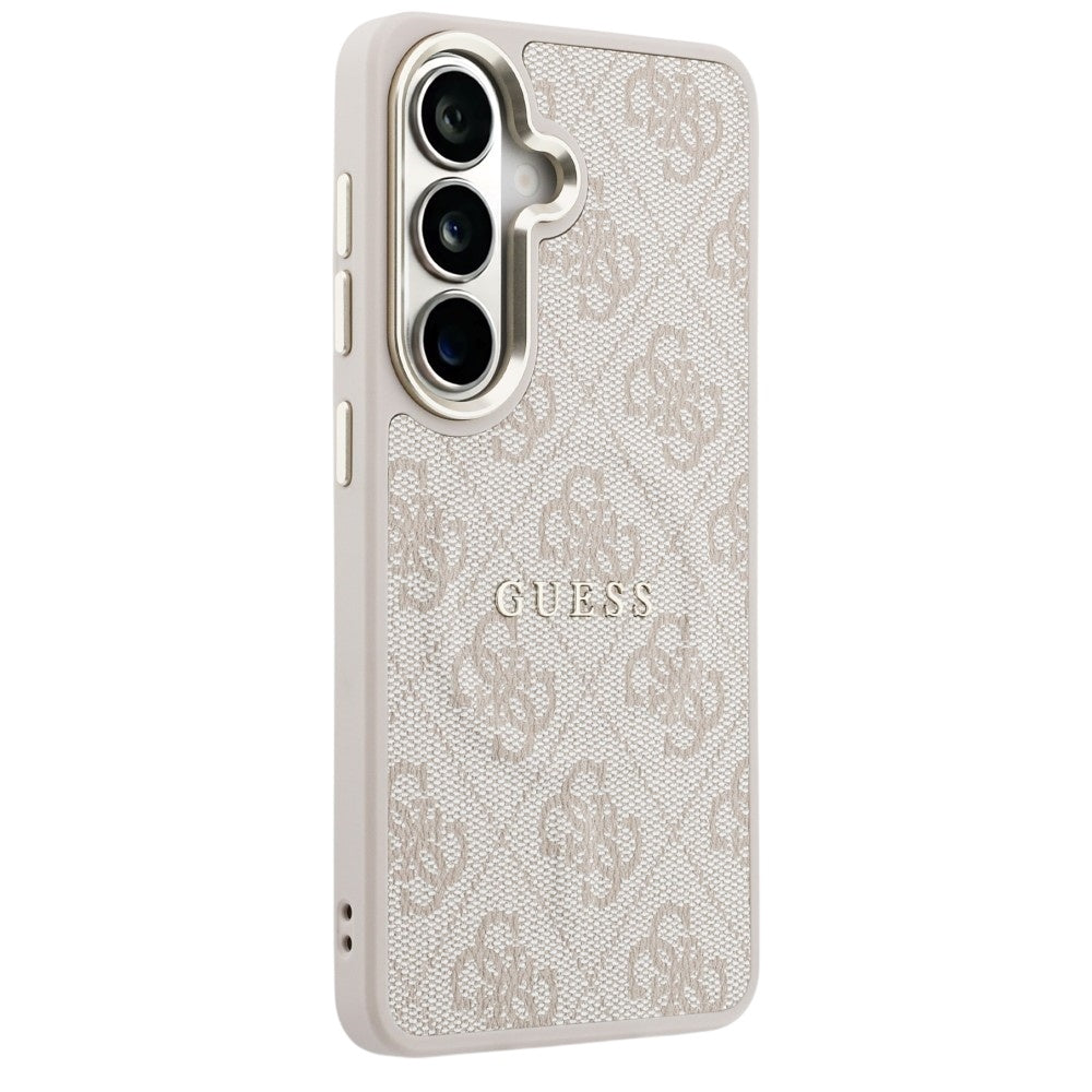 Capa MagSafe para Samsung Galaxy S26 S942, Guess, 4G Embossed Ring, Rosa