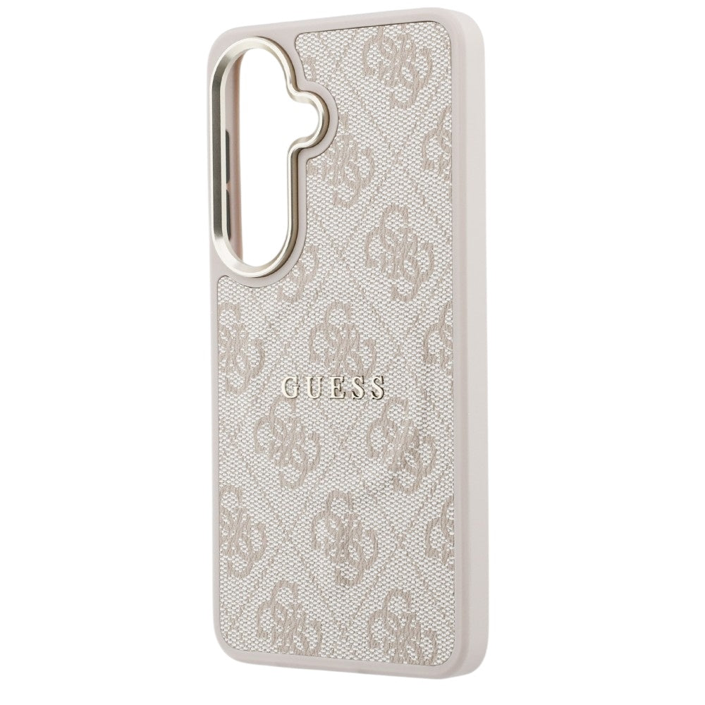 Capa MagSafe para Samsung Galaxy S26 S942, Guess, 4G Embossed Ring, Rosa