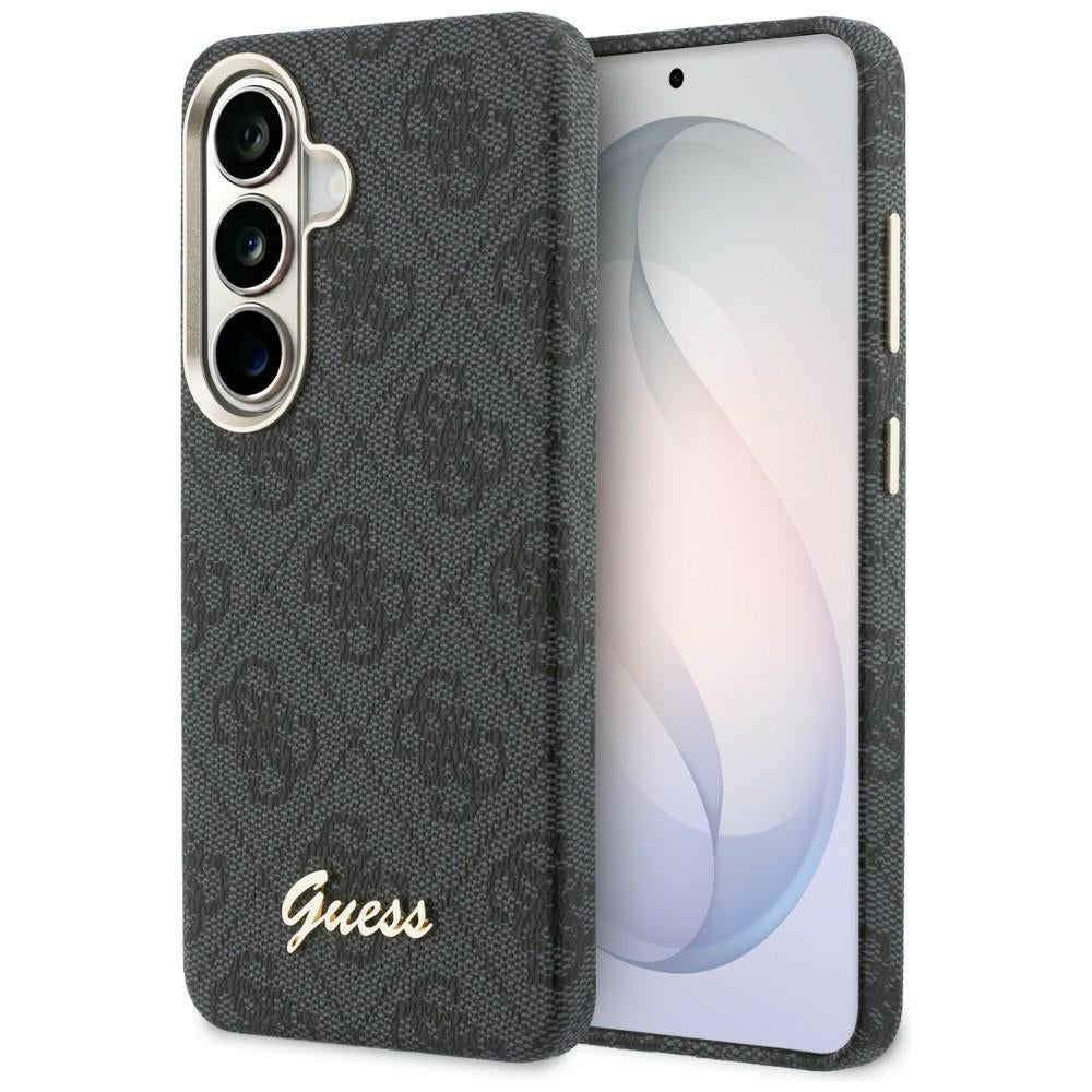 Capa MagSafe para Samsung Galaxy S26 S942, Guess, 4G Script Logo, Preta