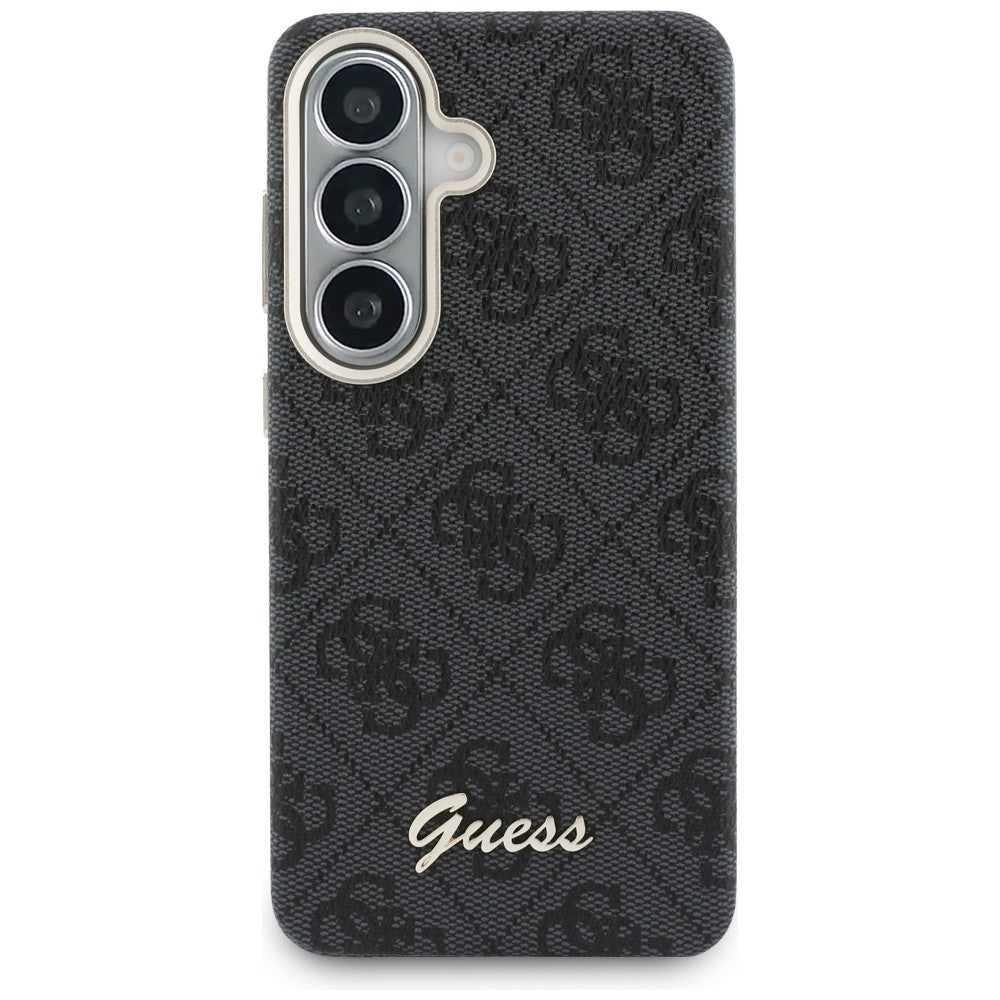 Capa MagSafe para Samsung Galaxy S26 S942, Guess, 4G Script Logo, Preta