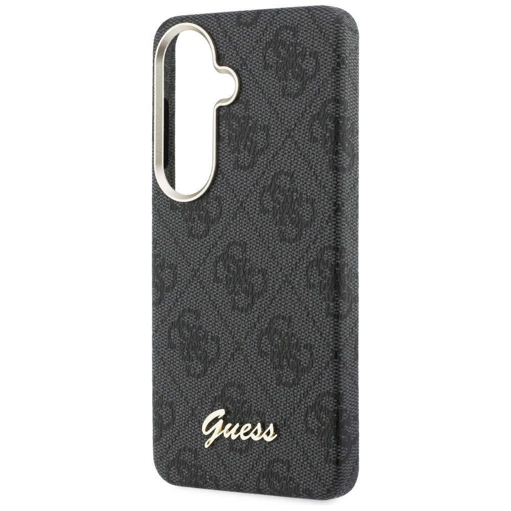 Capa MagSafe para Samsung Galaxy S26 S942, Guess, 4G Script Logo, Preta