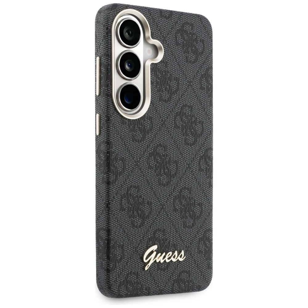 Capa MagSafe para Samsung Galaxy S26 S942, Guess, 4G Script Logo, Preta