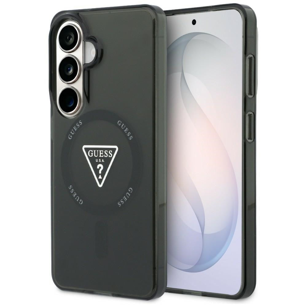 Capa MagSafe para Samsung Galaxy S26 S942, Guess, IML Gradient Triangle Logo, Preta