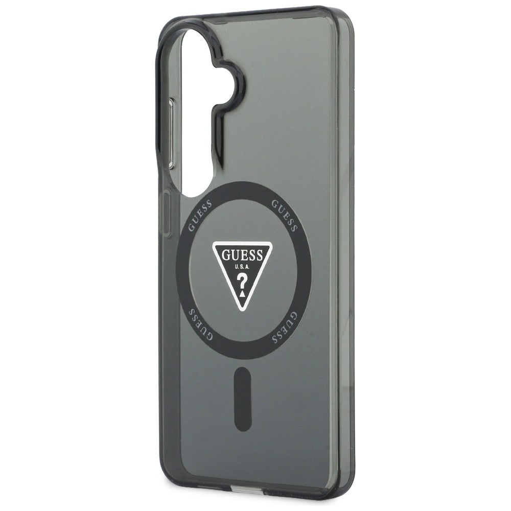 Capa MagSafe para Samsung Galaxy S26 S942, Guess, IML Gradient Triangle Logo, Preta