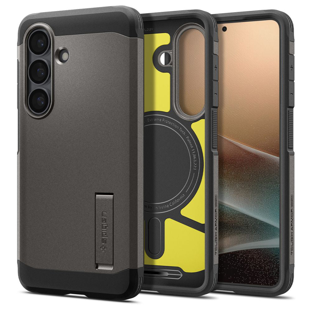 Capa MagSafe para Samsung Galaxy S26 S942, Spigen, Tough Armor, Cinza ACS10739
