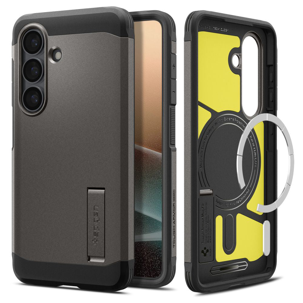 Capa MagSafe para Samsung Galaxy S26 S942, Spigen, Tough Armor, Cinza ACS10739