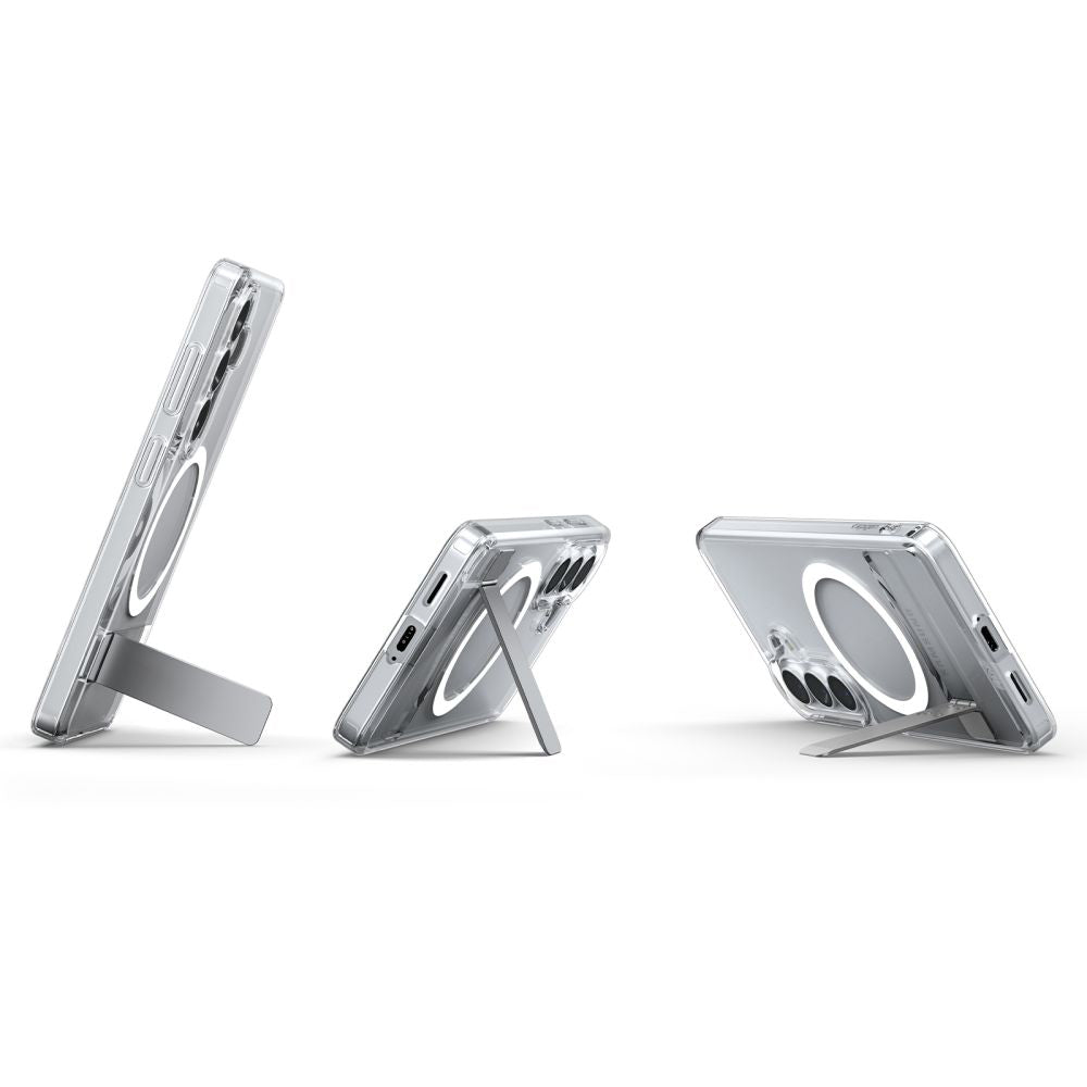 Capa MagSafe para Samsung Galaxy S26 S942, Spigen, Ultra Hybrid S, Transparente Branca ACS11061