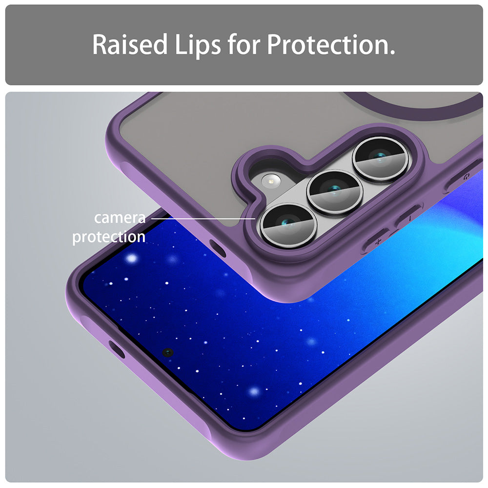 Capa MagSafe para Samsung Galaxy S26 S942, Techsuit, HaloFrost II, Roxo