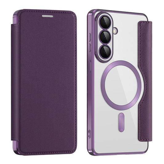 Capa MagSafe para Samsung Galaxy S26, Techsuit, SmartMag Book, Roxo