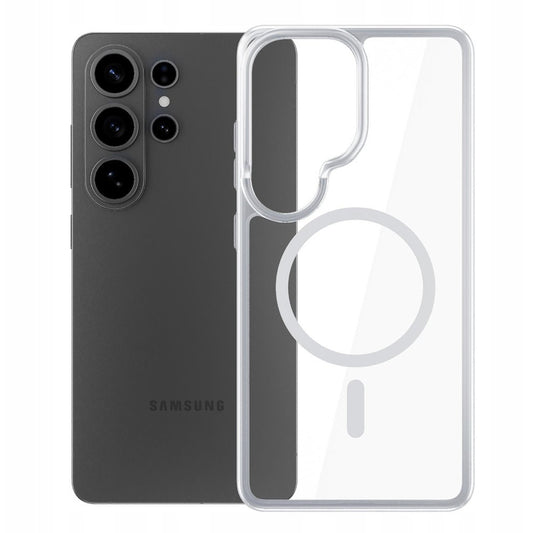 Capa MagSafe para Samsung Galaxy S26 Ultra, 3MK, Armor MagCase, Transparente
