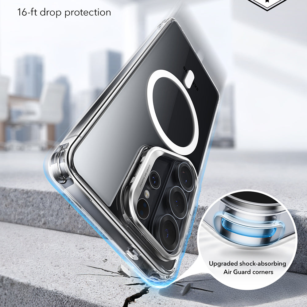 Capa MagSafe para Samsung Galaxy S26 Ultra S948, ESR, Classic Hybrid Kickstand, Transparente