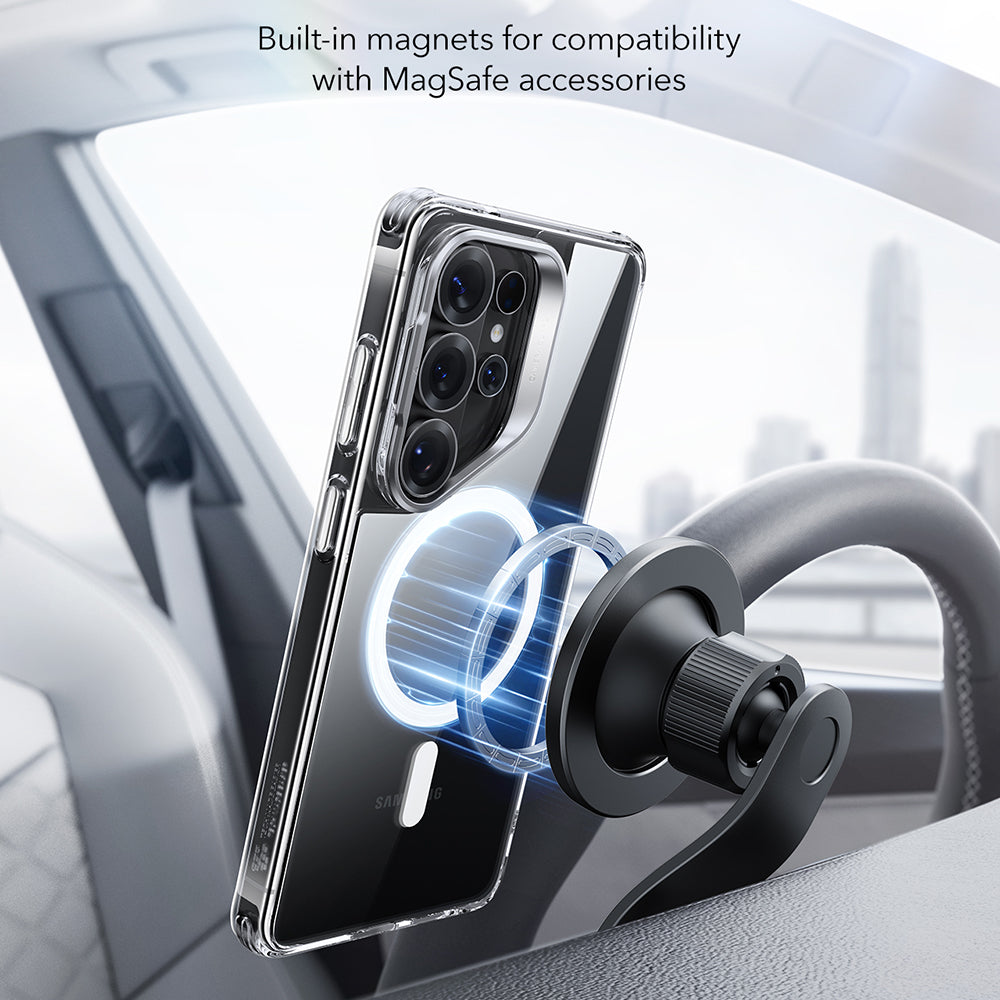 Capa MagSafe para Samsung Galaxy S26 Ultra S948, ESR, Classic Hybrid Kickstand, Transparente