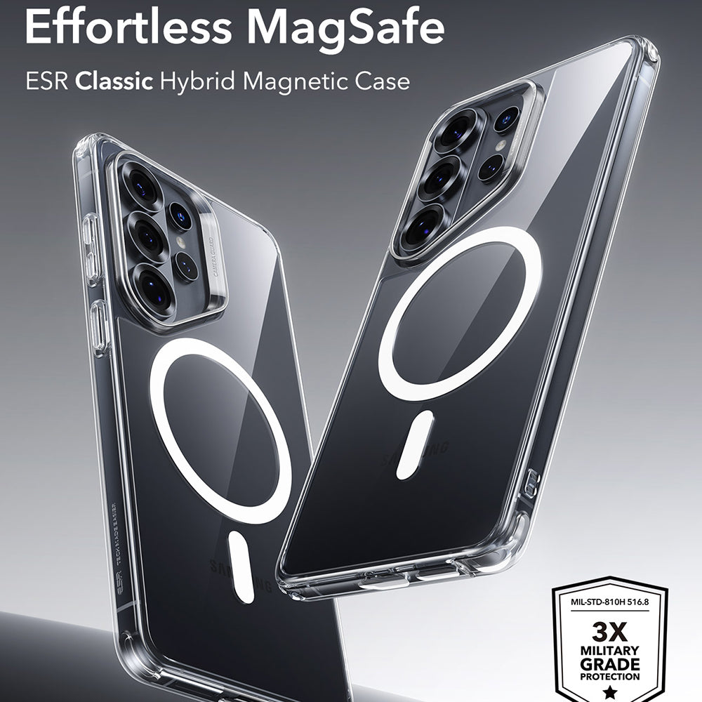 Capa MagSafe para Samsung Galaxy S26 Ultra S948, ESR, Classic Hybrid, Transparente