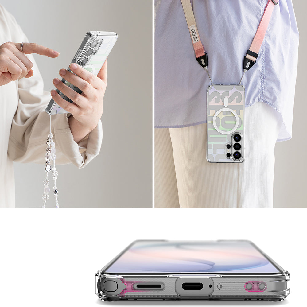 Capa MagSafe para Samsung Galaxy S26 Ultra S948, Ringke, Fusion Seoul, Transparente