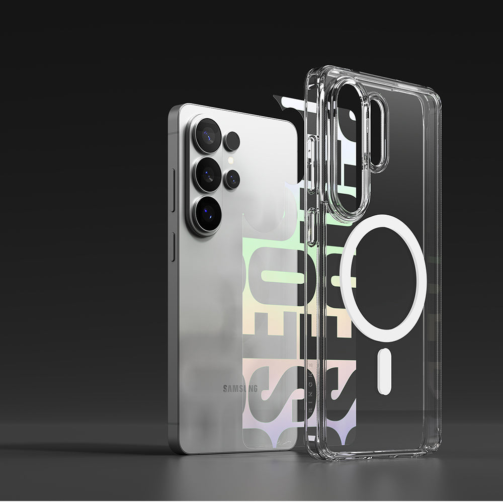 Capa MagSafe para Samsung Galaxy S26 Ultra S948, Ringke, Fusion Seoul, Transparente