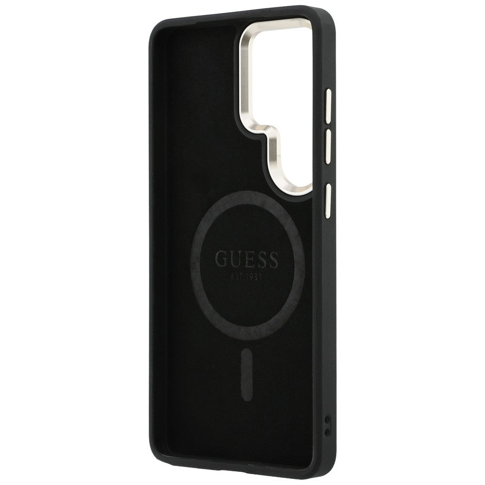 Capa MagSafe para Samsung Galaxy S26 Ultra S948, Guess, 4G Embossed Ring, Marrom