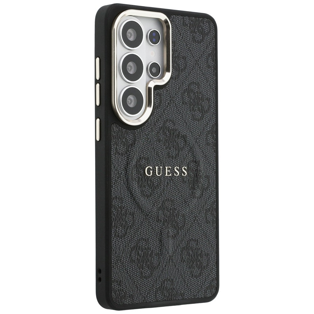 Capa MagSafe para Samsung Galaxy S26 Ultra S948, Guess, 4G Embossed Ring, Preta