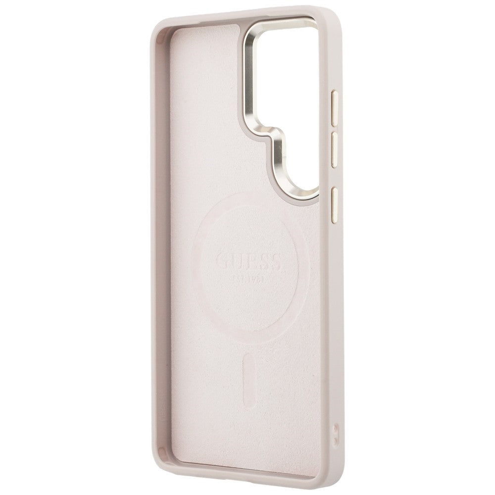 Capa MagSafe para Samsung Galaxy S26 Ultra S948, Guess, 4G Embossed Ring, Rosa