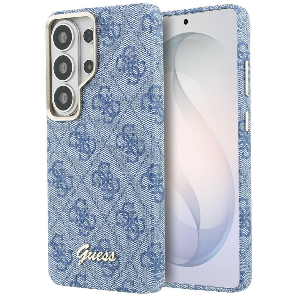 Capa MagSafe para Samsung Galaxy S26 Ultra S948, Guess, 4G Script Logo, Azul.
