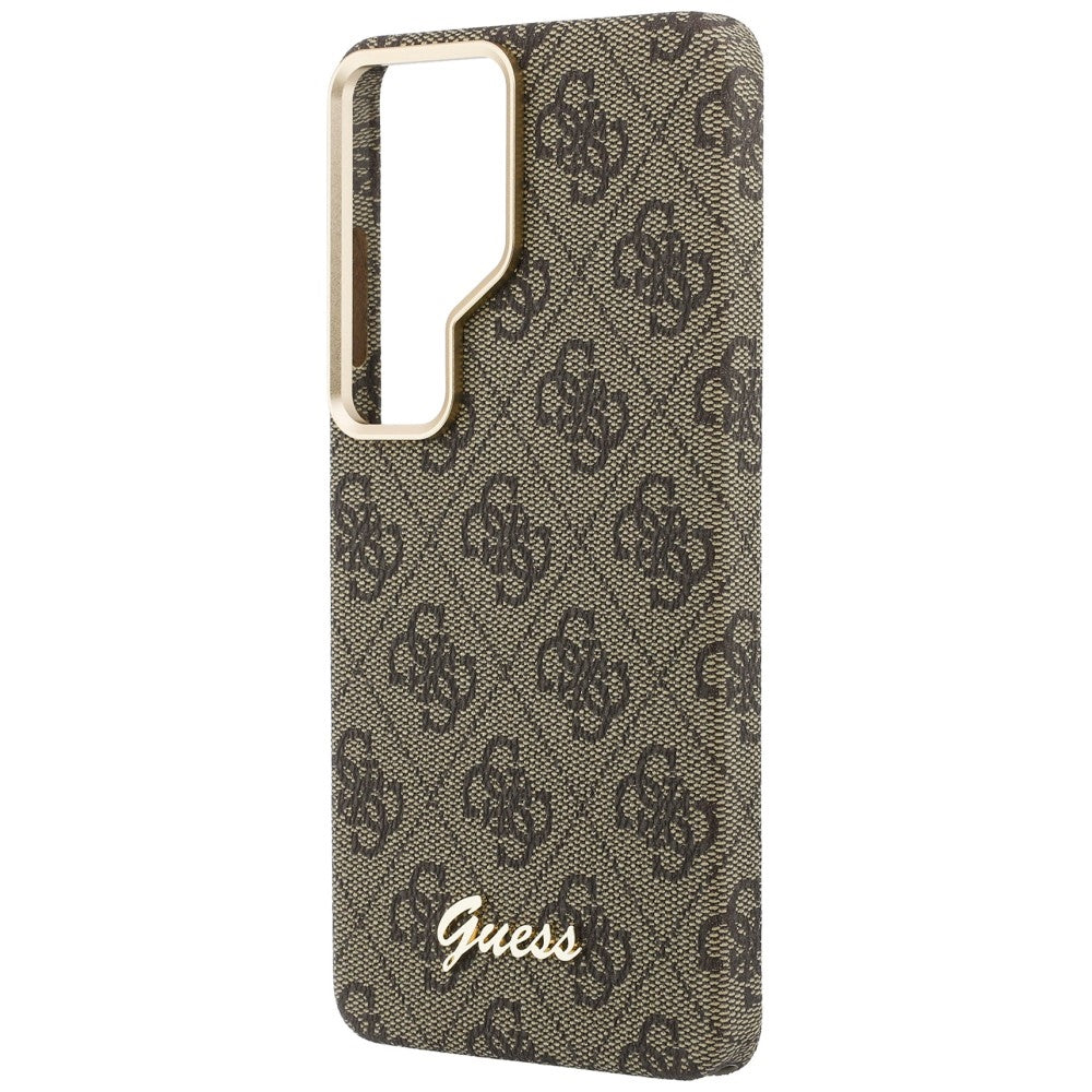Capa MagSafe para Samsung Galaxy S26 Ultra S948, Guess, 4G Script Logo, Castanho