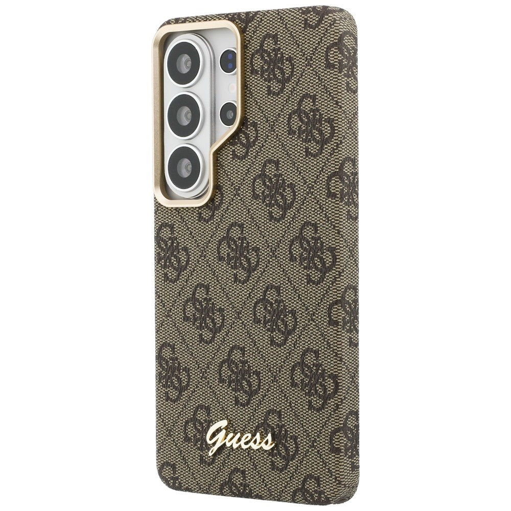 Capa MagSafe para Samsung Galaxy S26 Ultra S948, Guess, 4G Script Logo, Castanho