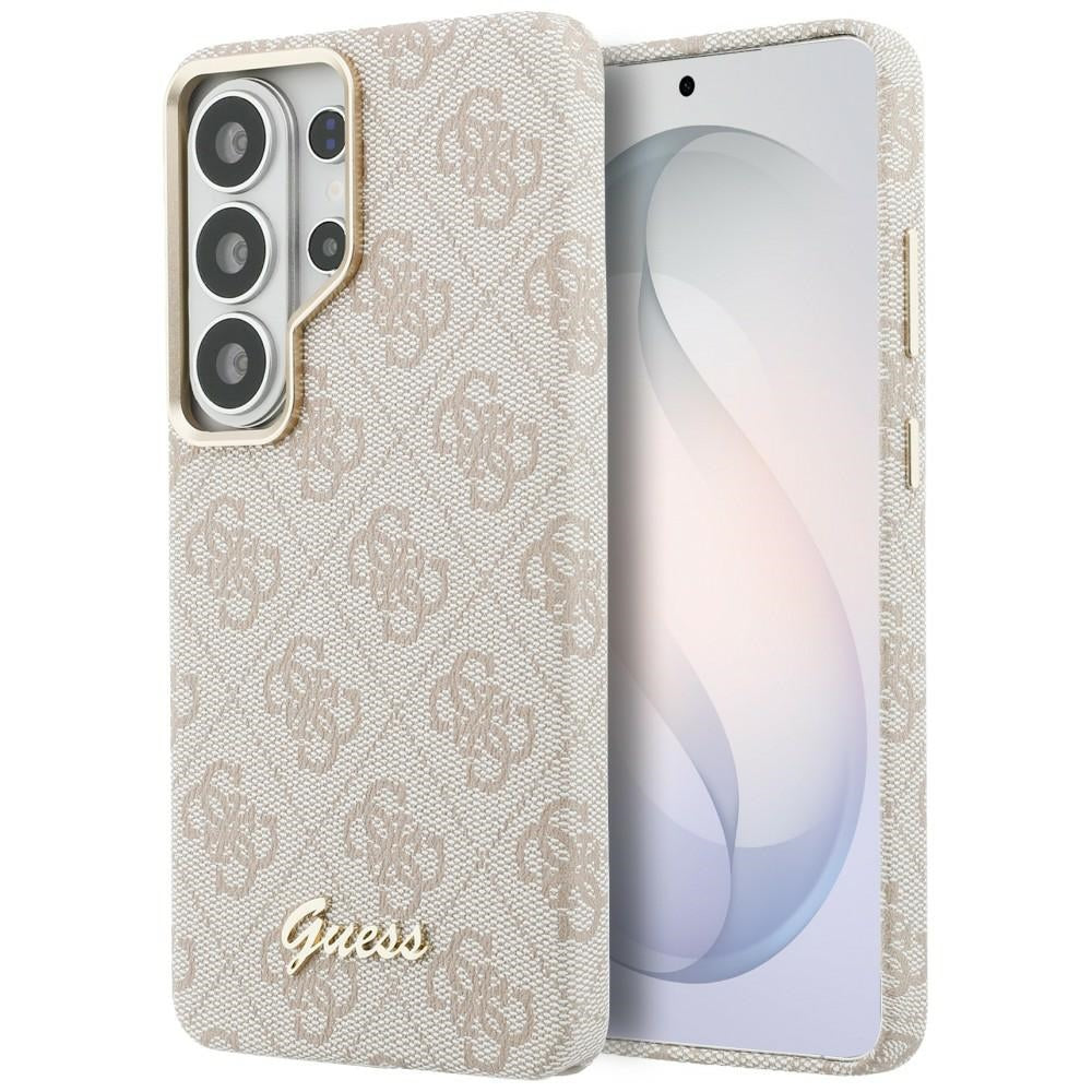 Capa MagSafe para Samsung Galaxy S26 Ultra S948, Guess, 4G Script Logo, Rosa