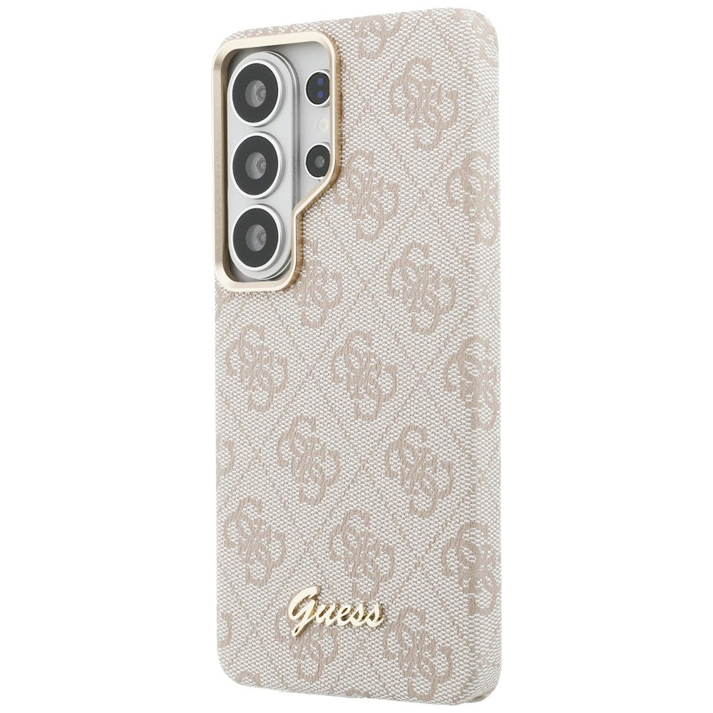 Capa MagSafe para Samsung Galaxy S26 Ultra S948, Guess, 4G Script Logo, Rosa