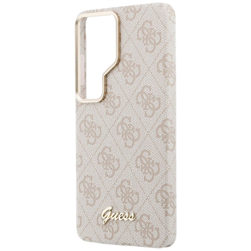 Capa MagSafe para Samsung Galaxy S26 Ultra S948, Guess, 4G Script Logo, Rosa
