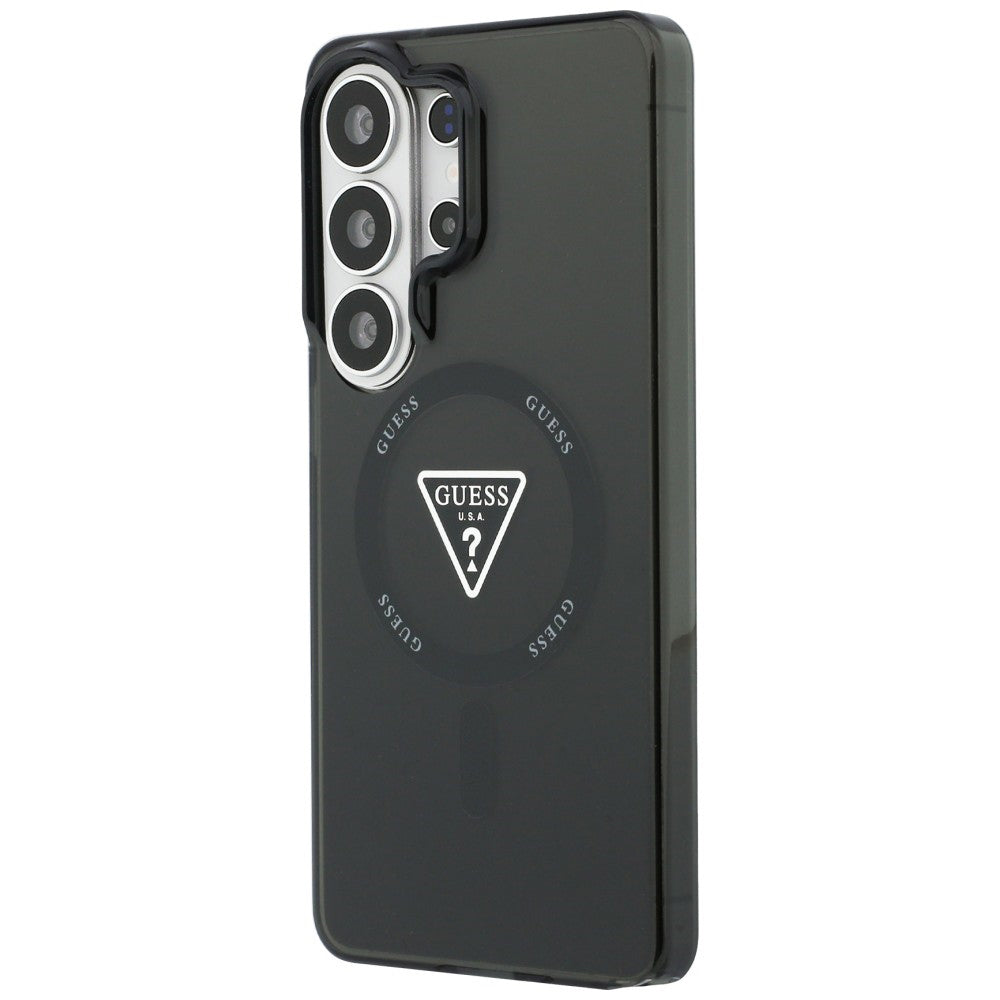 MagSafe Case for Samsung Galaxy S26 Ultra S948, Guess, IML Gradient Triangle Logo, Black